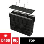   Alca / AlcaDRAIN / AlcaPLAST AVZ103R-R201 Kültéri lefolyó AVZ103 fém peremmel és öntöttvas ráccsal D400,  AVZ103R-R201 8595580547851