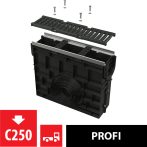   Alca / AlcaDRAIN / AlcaPLAST AVZ103R-R202 Kültéri lefolyó AVZ103 fém peremmel és öntöttvas ráccsal C250,  AVZ103R-R202 8595580547837