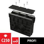   Alca / AlcaDRAIN / AlcaPLAST AVZ103R-R403 Kültéri lefolyó AVZ103 fém peremmel és kompozit ráccsal C250,   AVZ103R-R403 8595580547844