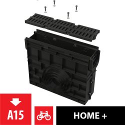 Alca / AlcaDRAIN / AlcaPLAST  AVZ104R-R401 Kültéri lefolyó AVZ104 műanyag peremmel és műanyag ráccsal A15,  AVZ104R-R401 8595580547790