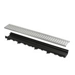   Low - Kültéri folyóka 60 mm műanyag peremmel és horganyzott „C“ profilú ráccsal A15, AVZ112-R102