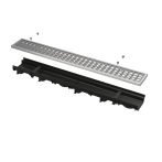   Low - Kültéri folyóka 60 mm műanyag peremmel és horganyzott ráccsal B125, AVZ112-R103