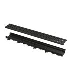   Low - Kültéri folyóka 60 mm műanyag peremmel és műanyag ráccsal A15, AVZ112-R501