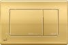   Alca / AlcaDRAIN / AlcaPLAST M275 Kétöblítéses fehér nyomólap falba építhető tartályhoz, arany, 8595580501662