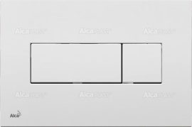 Alca / AlcaDRAIN / AlcaPLAST M370 Kétöblítéses nyomólap falba építhető tartályhoz, előtétfalas rendszerekhez, fehér, 8594045938272