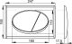 Alca / AlcaDRAIN / AlcaPLAST M71 Kétöblítéses nyomólap falba építhető / beépíthető wc tartályhoz, Fényes króm, 8594045936209