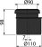 AlcaPLAST M907 beépíthető WC bekötő szűkítő készlet DN90/110 / 110/90