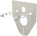   AlcaPLAST M910 Hangszigetelő lemez függeszthető WC-hez és bidéhez tartozékokkal és fedéllel (fehér)