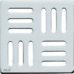 Alca / AlcaDRAIN / AlcaPLAST MPV001 rozsdamentes padló összefolyó rács, 102 × 102 × 5 sárgaréz-króm,