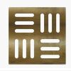   Alca / AlcaDRAIN / AlcaPLAST MPV001-ANTIC, Formatervezett rács 102×102×4 mm fém, bronz-antik, 8595580539795 RENDELÉSRE KAPHATÓ