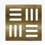   Alca / AlcaDRAIN / AlcaPLAST MPV001-ANTIC, Formatervezett rács 102×102×4 mm fém, bronz-antik, 8595580539795 RENDELÉSRE KAPHATÓ