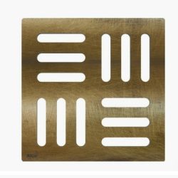 Alca / AlcaDRAIN / AlcaPLAST MPV001-ANTIC, Formatervezett rács 102×102×4 mm fém, bronz-antik, 8595580539795 RENDELÉSRE KAPHATÓ