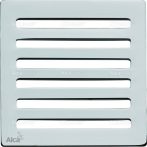   Alca / AlcaDRAIN / AlcaPLAST MPV003 rozsdamentes padlóösszefolyó rács, 102 × 102 × 5 sárgaréz-króm, 8594045930405