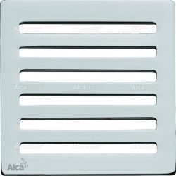 Alca / AlcaDRAIN / AlcaPLAST MPV003 rozsdamentes padlóösszefolyó rács, 102 × 102 × 5 sárgaréz-króm, 8594045930405