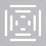   Alca / AlcaDRAIN / AlcaPLAST MPV012 8595580555498	Rozsdamentes rács a rozsdamentes padlóösszefolyókhoz 102×102 mm