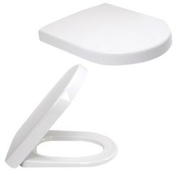VILLEROY & BOCH O.NOVO wc-ülőke, soft closing / lassú záródású, Duroplast, fém zsanérral, antibakteriális, fehér / 9M38 S1 01 / 9M38S101