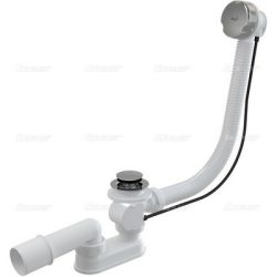 Alca / AlcaDRAIN / AlcaPLAST A51CR-100 / A51CR100 Automata kádszifon készlet króm, kádlefolyó és túlfolyó készlet, bowdenes / bovdenes működtetés / 1000 mm, 8594045937169