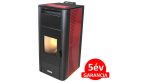   Centrometal CentroPelet ZV24 meleg levegős és vízteres pellet kályha (bordó - 22 kW), 12010100ZV24C