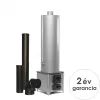   MSS FM 90 fatüzelésű acél vízmelegítő (90 L tartály / 5,5 kW tűztér) + 3 db-os füstcső szett, 126464000FM90S
