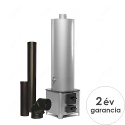 MSS FM 90 fatüzelésű acél vízmelegítő (90 L tartály / 5,5 kW tűztér) + 3 db-os füstcső szett, 126464000FM90S