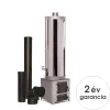   MSS FM INOX 90 fatüzelésű acél vízmelegítő (90 L tartály / 5,5 kW tűztér) + 3 db-os füstcső szett, 12646400IFM90S
