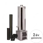   MSS FM INOX 90 fatüzelésű acél vízmelegítő (90 L tartály / 5,5 kW tűztér) + 3 db-os füstcső szett, 12646400IFM90S