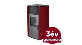 WENTOREX MILANO PS-D légbefúvásos pellet kályha (10 kW bordó), 126515000P10B
