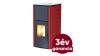   WENTOREX GARLATE PS-H 13 vízteres pellet kályha (13 kW bordó), 126515000P12B