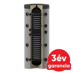 Sunsystem PS2 300 fűtési puffer tartály 2 db hőcserélővel, szigeteléssel (300 liter), 220303PS2300 Sunsystem PS2 300 fűtési puffer tartály 2 db hőcserélővel, szigeteléssel (300 liter), 220303PS2300