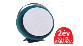 Radialight CALYPSO hordozható  / mobil design fűtő ventilátor programozható vezérléssel, 1000 / 2000 Watt teljesítménnyel, fehér / óceán kék színű műanyag ház, alumínium lábbal, 393030502000