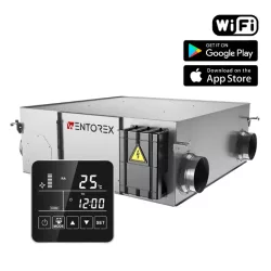 WENTOREX HRV Multi Horizontal 250 WiFi központi hővisszanyerős szellőztető (250 m3/h / mennyezeti), 656548MH1W250