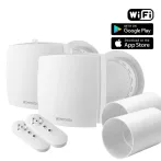 WENTOREX HRV One Medium WiFi egyhelyiséges hővisszanyerős szellőztető + 60 cm toldócső 2 db-os szett, párosítható, 656548S10W064S3 WENTOREX HRV One Medium WiFi egyhelyiséges hővisszanyerős szellőztető + 60 cm toldócső 2 db-os szett, párosítható, 656548S10W064S3