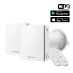 WENTOREX HRV One Top WiFi egyhelyiséges hővisszanyerős szellőztető 2 db-os szett, párosítható, 656548S11W060S2 WENTOREX HRV One Top WiFi egyhelyiséges hővisszanyerős szellőztető 2 db-os szett, párosítható, 656548S11W060S2