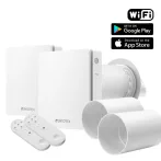 WENTOREX HRV One Top WiFi egyhelyiséges hővisszanyerős szellőztető + 60 cm toldócső, 656548S11W060S3 WENTOREX HRV One Top WiFi egyhelyiséges hővisszanyerős szellőztető + 60 cm toldócső, 656548S11W060S3