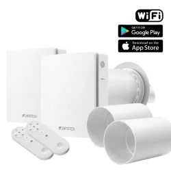 WENTOREX HRV One Top WiFi egyhelyiséges hővisszanyerős szellőztető + 60 cm toldócső, 656548S11W060S3 WENTOREX HRV One Top WiFi egyhelyiséges hővisszanyerős szellőztető + 60 cm toldócső, 656548S11W060S3