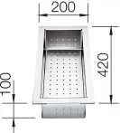 BLANCO mosogató kiegészítő, maradékgyüjtő tál, rozsdamentes, ZEROX mosogatótálcákhoz, 200x420 mm, 219649 BLANCO mosogató kiegészítő, maradékgyüjtő tál, rozsdamentes, ZEROX mosogatótálcákhoz, 200x420 mm, 219649