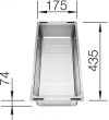   BLANCO mosogató kiegészítő, rozsdamentes tál, SUBLINE modellekhez 435x175x74 mm, 227689