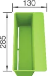   BLANCO mosogató kiegészítő, multifunkciós tál, SITYBox, kiwi színű műanyag, SITY mosogatótálcákhoz, 130x285 mm, 236720