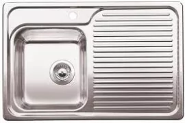 BLANCO CLASSIC 40S 18/10 selyemfényű rozsdamentes acél mosogató / mosogatótálca, tartozék nélkül, excenter nélkül, balos, 511125