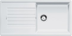 BLANCO ZIA XL 6S PD Silgranit fehér színű gránit mosogatótálca / csepptálcás gránit beépíthető mosogató, excenter nélkül, 517571