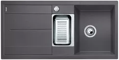 BLANCO METRA 6S PD Silgranit egymedencés + csepptálcás + gyümölcsmosós palaszürke színű mosogatótálca / gránit beépíthető mosogató, tartozékkal és excenterrel, 518877 BLANCO METRA 6S PD Silgranit egymedencés + csepptálcás + gyümölcsmosós palaszürke színű mosogatótálca / gránit beépíthető mosogató, tartozékkal és excenterrel, 518877