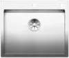   BLANCO CLARON 550-IF/A InFino SteelArt selyemfényű rozsdamentes acél mosogató / mosogatótálca, PushControl®, 521639