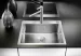 BLANCO CLARON 550-IF/A InFino SteelArt selyemfényű rozsdamentes acél mosogató / mosogatótálca, PushControl®, 521639