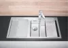   BLANCO CLARON 6S-IF InFino SteelArt selyemfényű rozsdamentes acél mosogató / mosogatótálca, jobbos, 521645