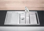   BLANCO CLARON 6S-IF InFino SteelArt selyemfényű rozsdamentes acél mosogató / mosogatótálca, jobbos, 521645