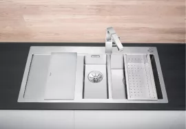 BLANCO CLARON 6S-IF InFino SteelArt selyemfényű rozsdamentes acél mosogató / mosogatótálca, jobbos, 521645