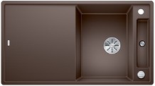 BLANCO AXIA III 5 S kávé színű PuraDur Silgránit mosogatótálca / gránit beépíthető mosogató / üveg vágódeszka tartozékkal, 523224