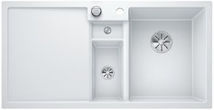 BLANCO COLLECTIS 6 S Silgranit beépíthető mosogatótálca / gránit mosogató, egymedencés + csepptálcás + gyümölcsmosós, jobb oldali főmedencével, 1000x510 mm-es, excenterrel, fehér színű, 523348