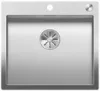   BLANCO CLARON 500-IF/A DX Durinox™ SteelArt matt rozsdamentes acél mosogató / mosogatótálca, PushControl™, 523393