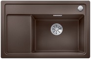 BLANCO ZENAR XL 6S C Compact PD kávé színű mosogatótálca / gránit beépíthető mosogató, tartozék nélkül, excenterrel, jobbos, 523784